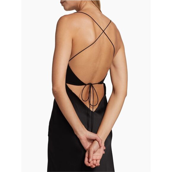 The Sei Twisted Satin Silk Cut-Out Slipdress US8 $978 - Picture 5 of 11